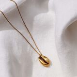 Cowrie Shell Necklace with Yellow Gold Plating, , hi-res