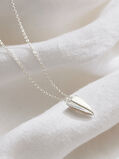 Sterling Silver Mini Paper Plane Charm Necklace, , hi-res