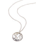 Sterling Silver 'My World' Globe Pendant Necklace, , hi-res