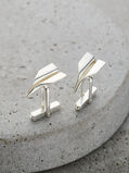 Sterling Silver Paper Plane Cufflinks, , hi-res