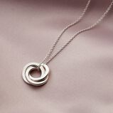 Sterling Silver Mini Russian Ring Necklace, , hi-res
