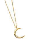 18ct Yellow Gold Plated 'To The Moon' Crescent Moon Necklace, , hi-res