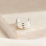 Sterling Silver Column Ear Cuff, , hi-res