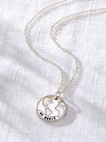 Sterling Silver 'My World' Globe Pendant Necklace, , hi-res