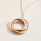 Mixed Gold Russian Ring Necklace, , hi-res