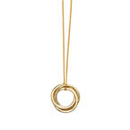 Russian Ring Necklace with Yellow Gold Plating