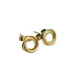 Russian Ring Stud Earrings with Yellow Gold Plating, , hi-res