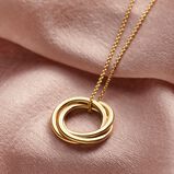 Russian Ring Necklace with Yellow Gold Plating, , hi-res