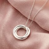 Sterling Silver Russian Ring Necklace, , hi-res