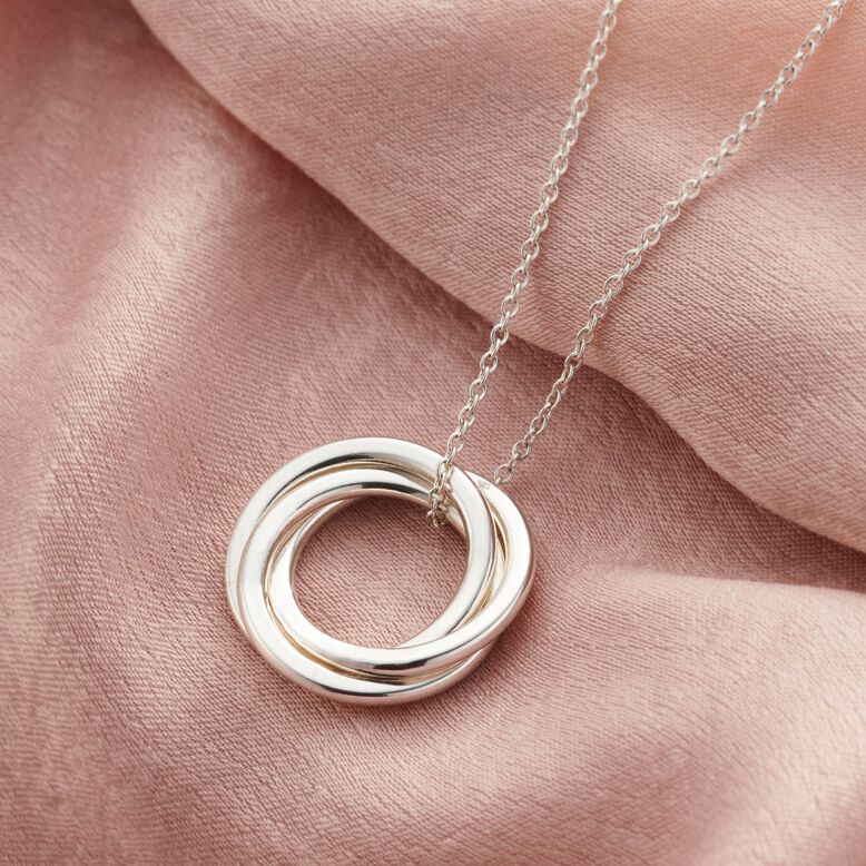 Sterling Silver Russian Ring Necklace, , hi-res