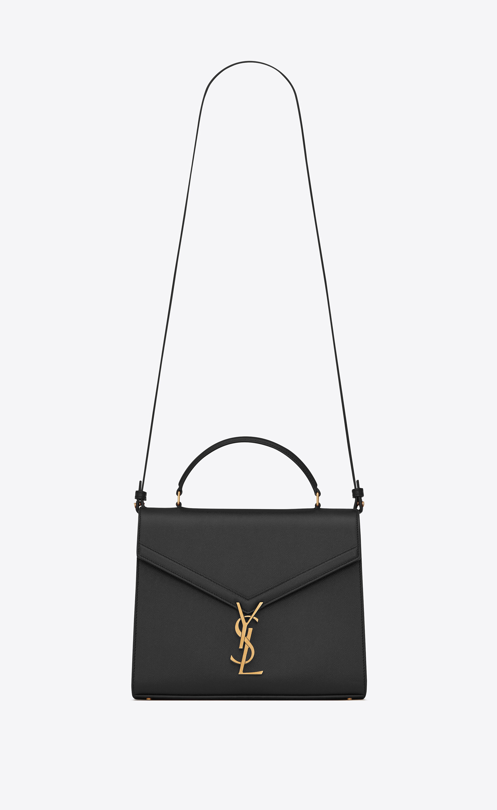 CASSANDRA TOP HANDLE BAG 24 IN GRAY CALFSKIN GOLD HARDWARE main image 0