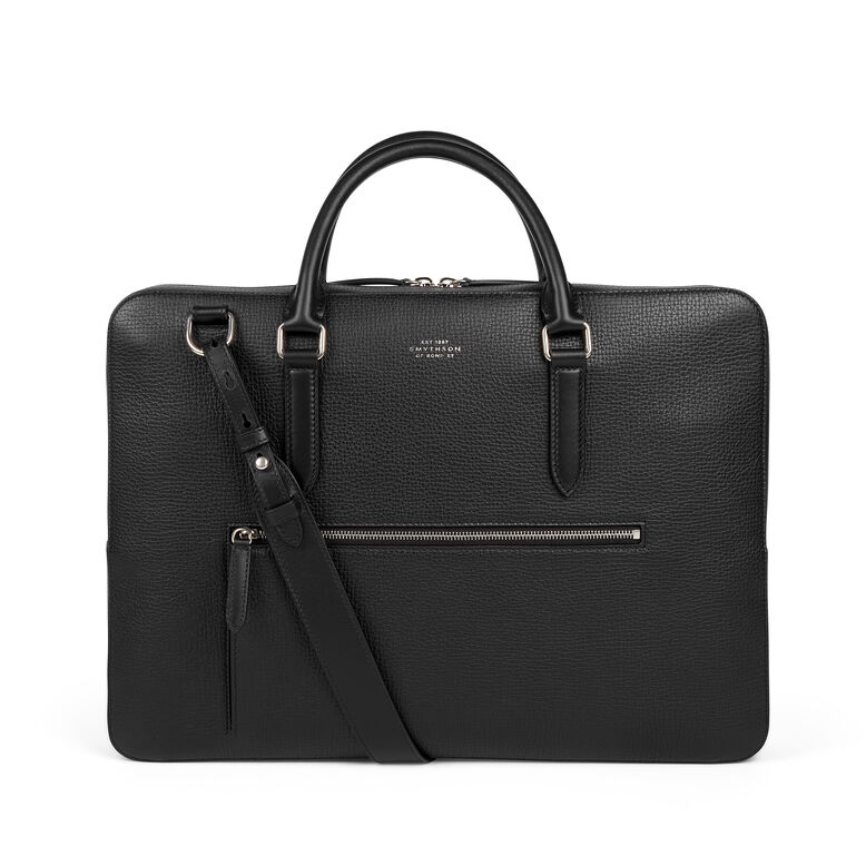 Ludlow Slim Briefcase with Zip Front, , hi-res