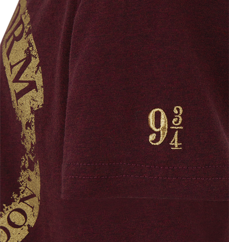 The Harry Potter Shop Platform 9 3/4 Marl T-Shirt - Burgundy - Medium  Clothing | Heathrow Reserve & Collect