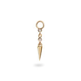 Diamond Drop Spike Earring Charm 9k Gold Single, , hi-res