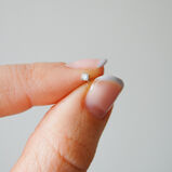 Mini Diamond Solitaire Flat Back 14k White Gold 5mm Single, , hi-res