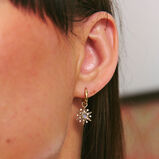 Limited Edition Diamond &amp; Labradorite Star Earring Charm 9k Gold Single, , hi-res