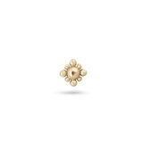 Beaded Flower Flat Back 9k Gold 5mm Single, , hi-res
