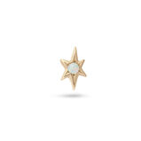 Opal Star Flat Back Earring 14k Gold 8mm Single, , hi-res