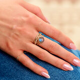 Celestial Diamond Band Ring 9k Gold Size O, , hi-res