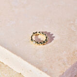 Mini Diamond Beaded Huggie Hoop 9k Gold Single, , hi-res
