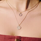 Diamond Mermaid Coin Pendant 9k Gold, , hi-res