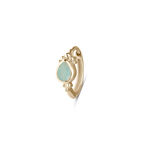 Amazonite Boho Huggie Hoop Earring 9k Gold single