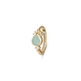 Amazonite Boho Huggie Hoop Earring 9k Gold single, , hi-res