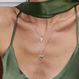 Diamond Rhombus Pendant 9k Gold, , hi-res