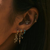 Diamond Drop Spike Earring Charm 9k Gold Single, , hi-res