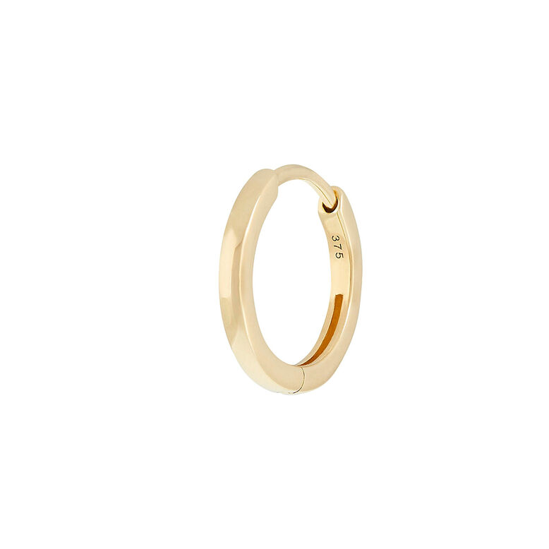 Medium Hoop Earring 9K Gold single, , hi-res