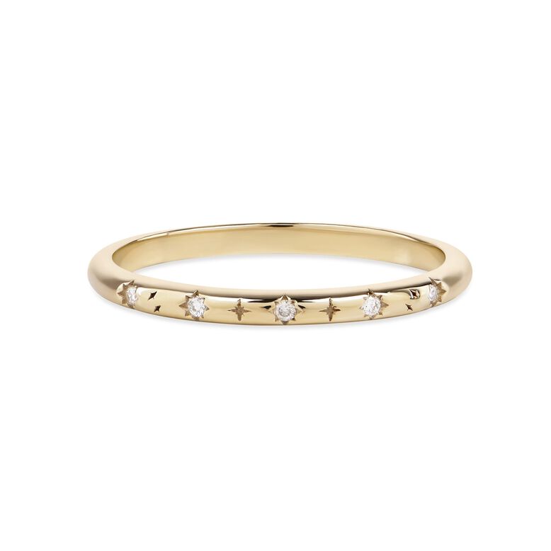 Celestial Diamond Band Ring 9k Gold Size K, , hi-res
