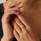 Diamond Pav&eacute; Ring 9k Gold Size OK, , hi-res