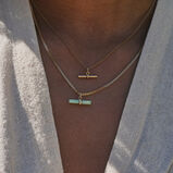 Chrysoprase T-Bar Pendant 9k Gold, , hi-res