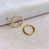 Medium Hoop Earring 9K Gold single, , hi-res
