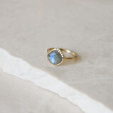 Grecian Labradorite Stone Ring 9k Gold Size L, , hi-res