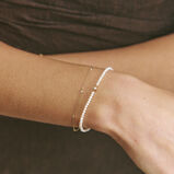 Diamond Station Bracelet 9k Gold, , hi-res