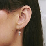 Diamond Rhombus Earring Charm 9k Gold Single, , hi-res