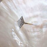 Diamond Pav&eacute; Ring 9k Gold Size O, , hi-res