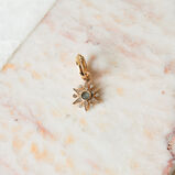 Limited Edition Diamond &amp; Labradorite Star Earring Charm 9k Gold Single, , hi-res