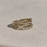 Celestial Diamond Band Ring 9k Gold Size K, , hi-res