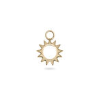 Sunburst Silhouette Earring Charm 9k Gold Single