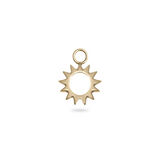 Sunburst Silhouette Earring Charm 9k Gold Single, , hi-res