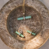 Chrysoprase T-Bar Pendant 9k Gold, , hi-res