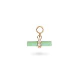 Chrysoprase T-Bar Earring Charm 9k Gold Single, , hi-res