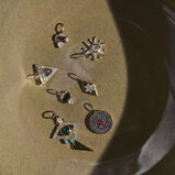 Green Tourmaline, Diamond &amp; Moonstone Pendant 9k Gold, , hi-res