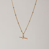 T- Bar Pendant 9k Gold, , hi-res