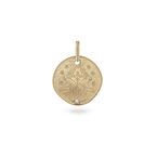 Diamond Mermaid Coin Pendant 9k Gold