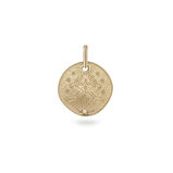 Diamond Mermaid Coin Pendant 9k Gold, , hi-res
