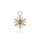 Limited Edition Diamond & Labradorite Star Earring Charm 9k Gold Single