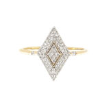 Diamond Pav&eacute; Ring 9k Gold Size OK, , hi-res